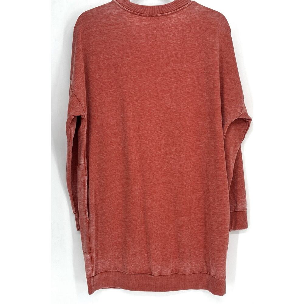 Young Fabulous & Broke Jersey Sweatshirt Tunic Top Size S Coral V-Neck Burnout - Picture 3 of 8